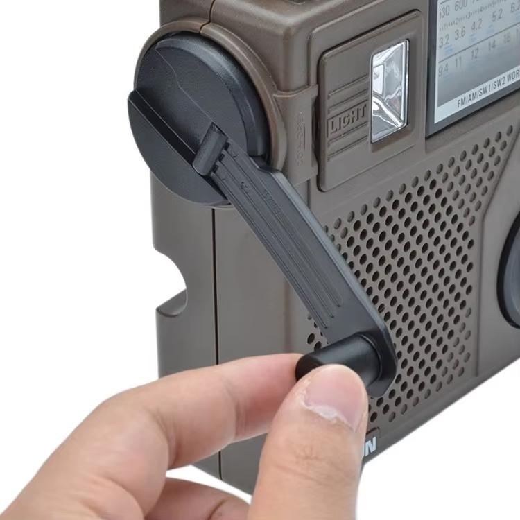 Radio portátil de emergencia TECSUN GR-88P con manivela y funciones FM/MW/SW