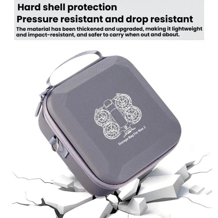 Estuche rígido organizador para DJI Neo 2 Host y bolsa de almacenamiento portátil para exteriores, Handbag (Gray)