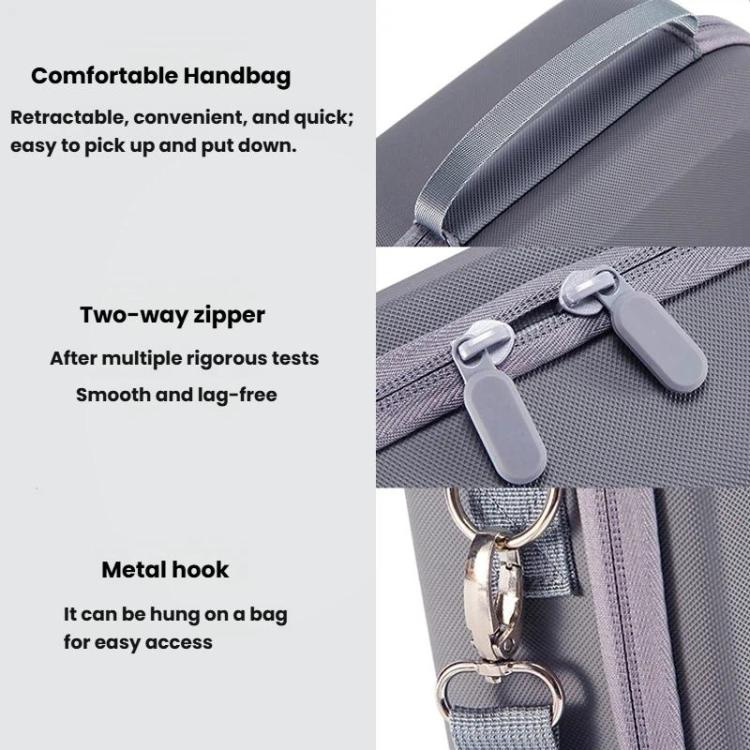Estuche rígido organizador para DJI Neo 2 Host y bolsa de almacenamiento portátil para exteriores, Handbag (Gray)