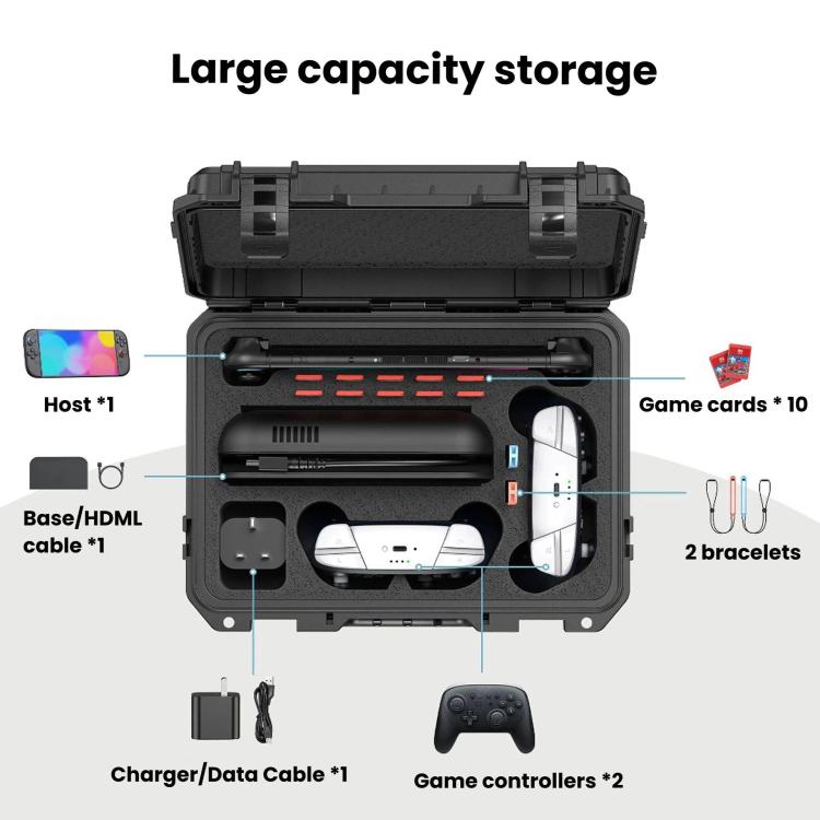 Para Nintendo Switch 2 STARTRC GAMES Caja de almacenamiento impermeable y a prueba de humedad Maleta a prueba de explosiones, sin correa para el hombro, Storage Box