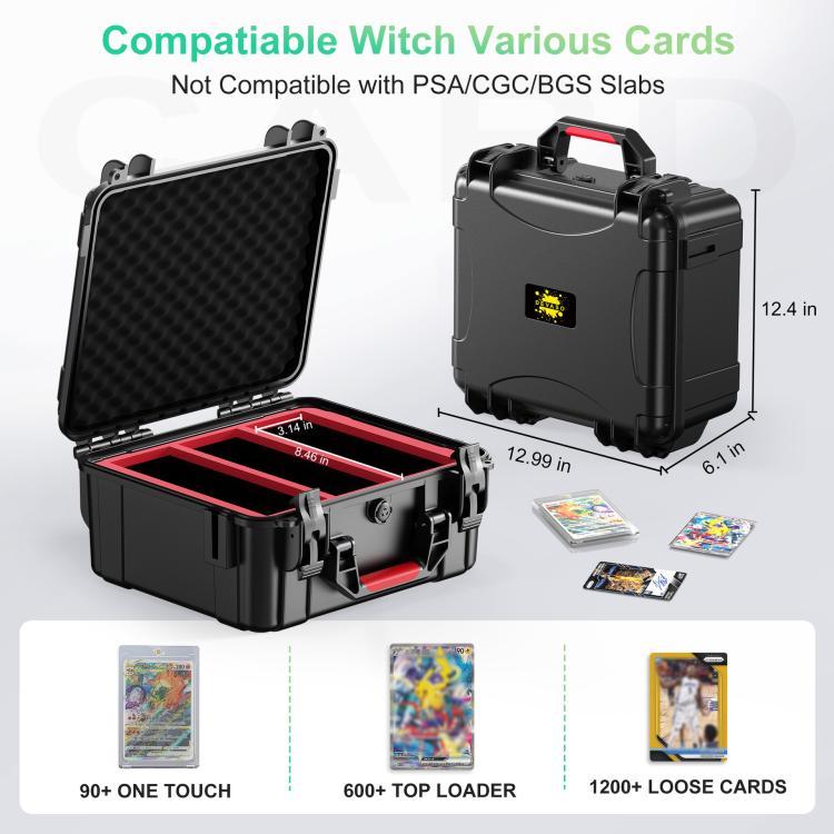 Estuche impermeable y a prueba de humedad para tarjetas de juego de STARTRC GAMES. Maleta a prueba de explosiones. Caja de almacenamiento de tarjetas de gran capacidad con carcasa rígida., Card Storage Box