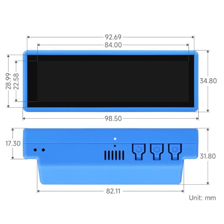 Placa de desarrollo de alto rendimiento WAVESHARE RP2350 con pantalla táctil capacitiva de 3,49 pulgadas, resolución 172 x 640 y arquitectura de doble núcleo., With Lithium Battery, No Lithium Battery