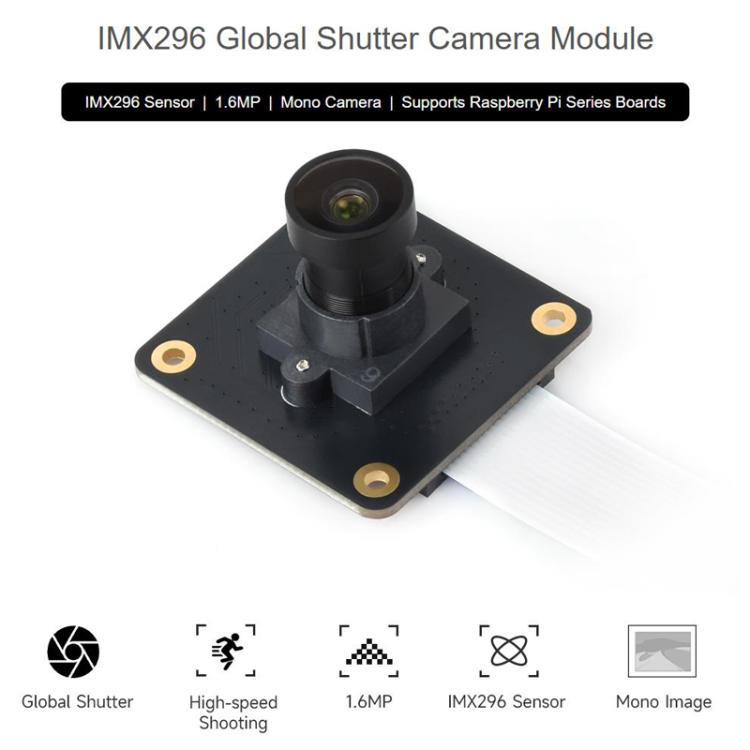 Módulo de cámara monocromática M12 de 1,6 MP con obturador global, 32427
