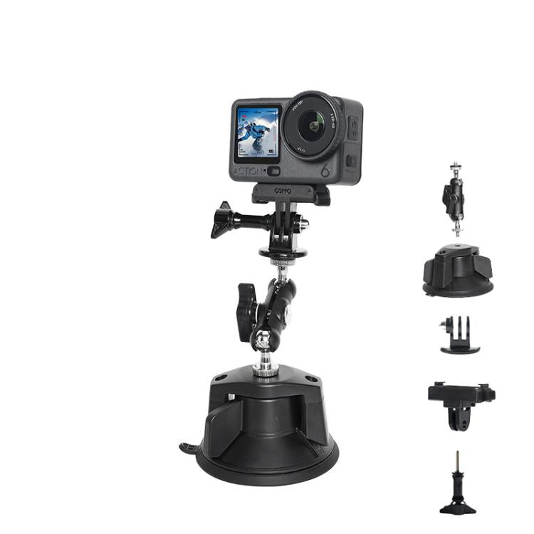 Soporte con ventosa para DJI Osmo Action 6, giratorio 360 grados, para parabrisas de coche con base de vacío.