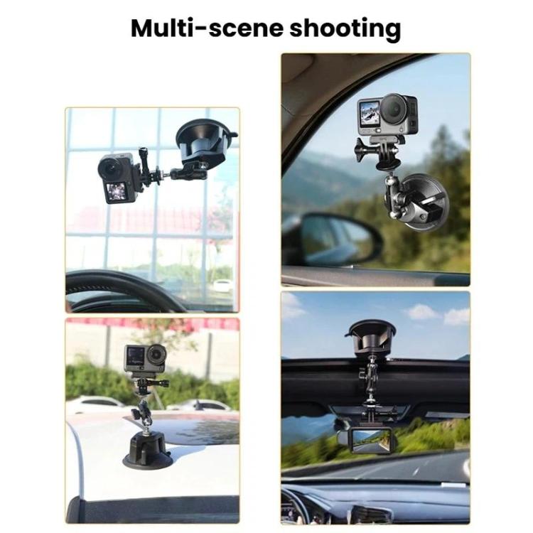 Soporte con ventosa para DJI Osmo Action 6, giratorio 360 grados, para parabrisas de coche con base de vacío.