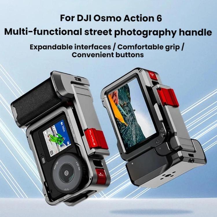 Kit de marco protector Flymile Extended Cage para DJI Osmo Action 6, AC6017 Silver