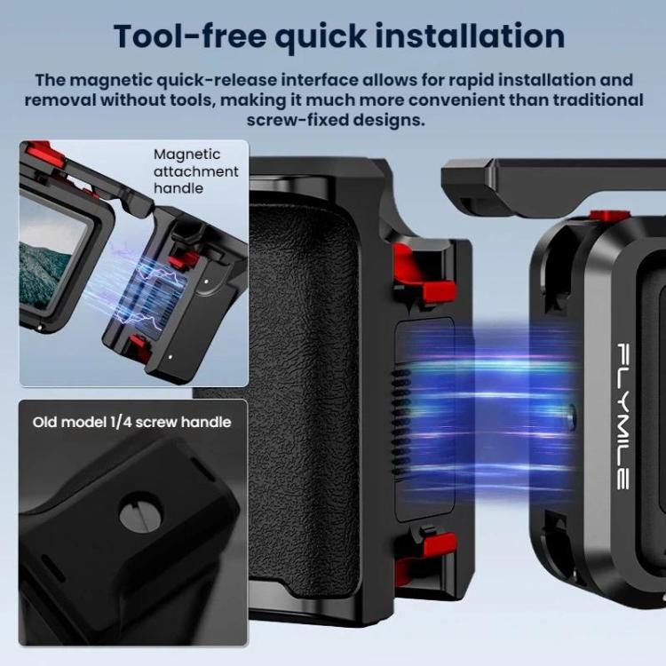 Kit de marco protector Flymile Extended Cage para DJI Osmo Action 6, AC6016 Black