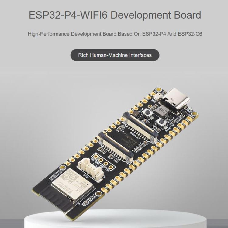 La placa de desarrollo admite Wi-Fi 6 y Bluetooth 5/BLE., WAVESHARE ESP32-P4-WIFI6, WAVESHARE ESP32-P4-WIFI6-M, WAVESHARE ESP32-P4-WIFI6-KIT-A, WAVESHARE ESP32-P4-WIFI6-KIT-B