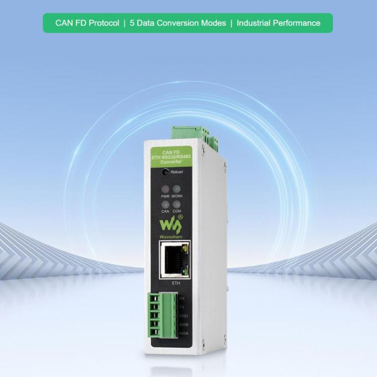 Convertidor de protocolo CAN FD para comunicación de datos bidireccional, compatible con 5 modos de conversión de datos y protocolos CAN 2.0A/2.0B., 32600