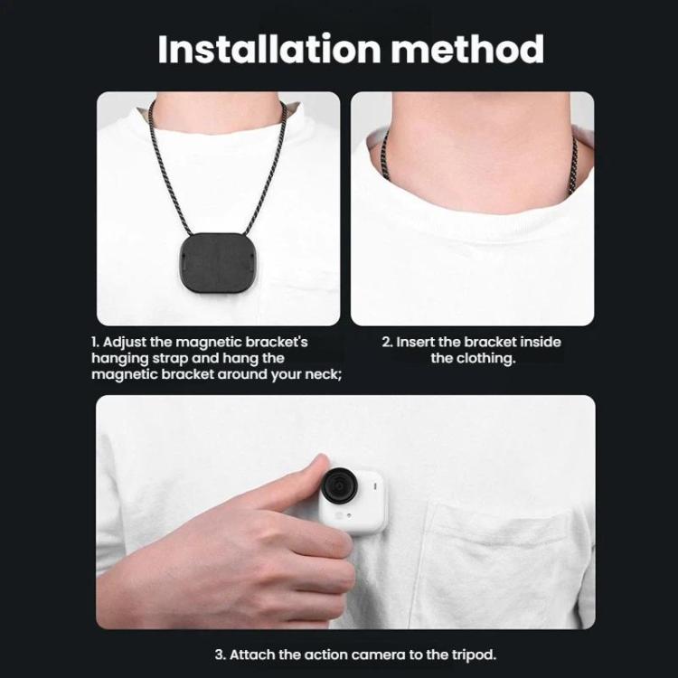 Soporte magnético para cámara con clip para el cuello Flymile para Insta360 GO Ultra