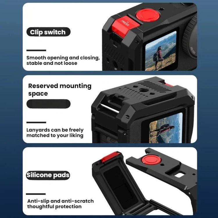 Estuche de expansión con marco protector metálico Flymile para la jaula de la cámara DJI Osmo Action 6, AC6001