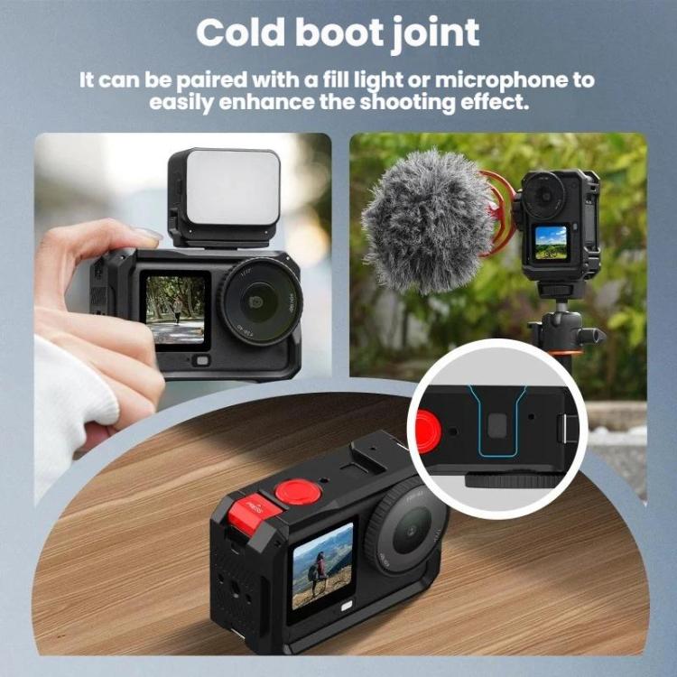 Estuche de expansión con marco protector metálico Flymile para la jaula de la cámara DJI Osmo Action 6, AC6001