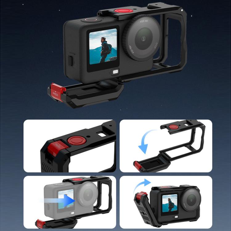 Estuche de expansión con marco protector metálico Flymile para la jaula de la cámara DJI Osmo Action 6, AC6001