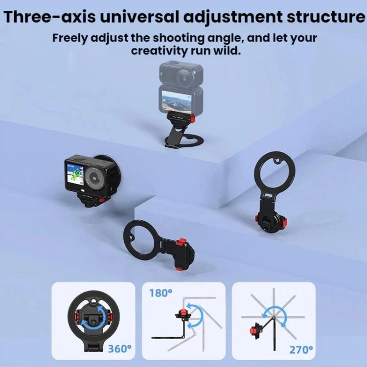 Clip extensor de soporte magnético bidireccional Flymile para DJI Osmo Action 6 / Nano