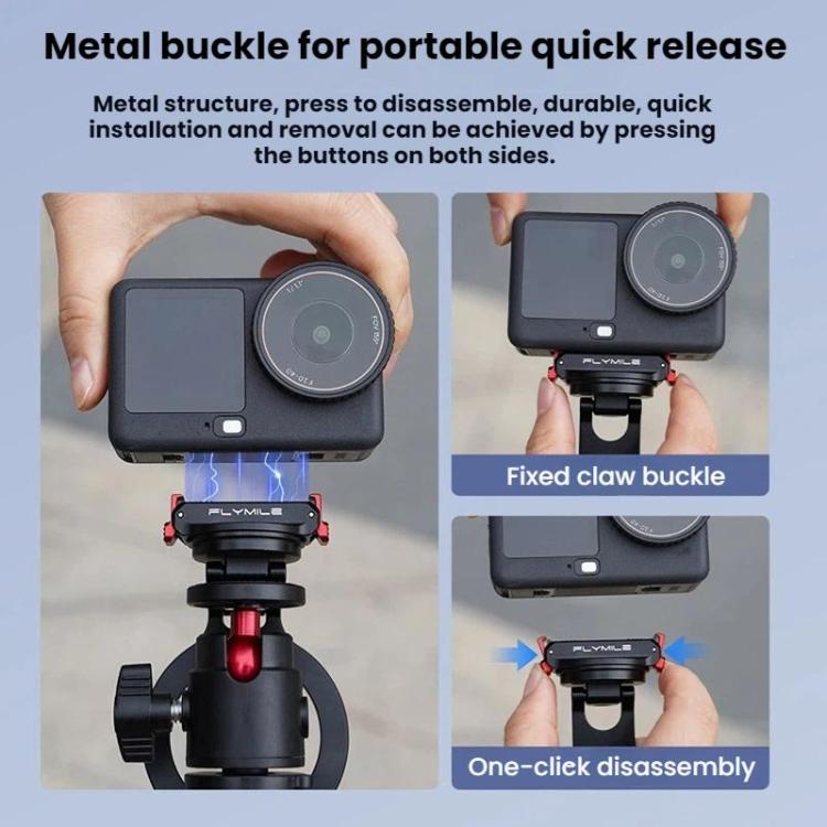 Clip extensor de soporte magnético bidireccional Flymile para DJI Osmo Action 6 / Nano