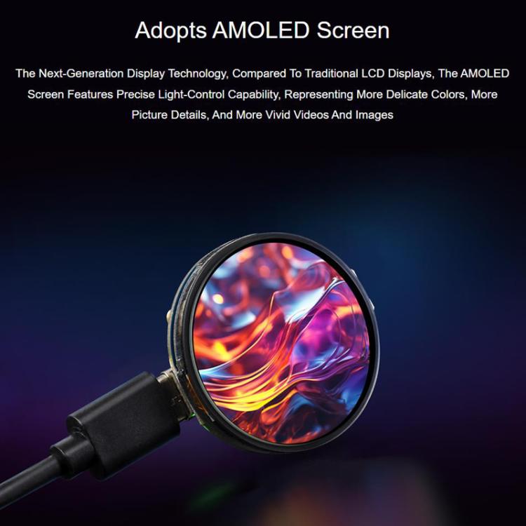 Placa de desarrollo para pantalla táctil redonda AMOLED de 1,32 pulgadas, 32766