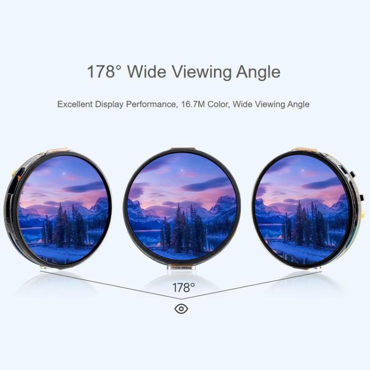 Placa de desarrollo para pantalla táctil redonda AMOLED de 1,32 pulgadas, 32767