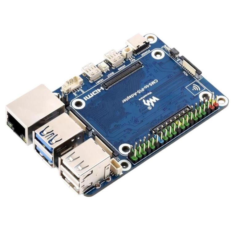 Adaptador WAVESHARE CM5 a Pi5 para Raspberry Pi 5. La placa adaptadora CM5 a Pi 5 permite la conexión a un micrófono., 32049