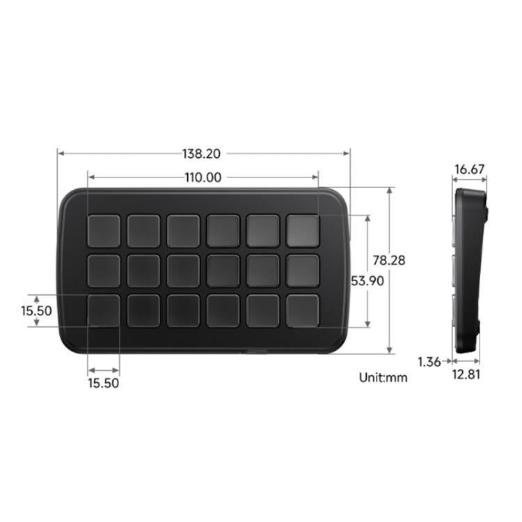 Panel de control por voz con IA multifunción y 18 teclas con pantalla de membrana., 32839