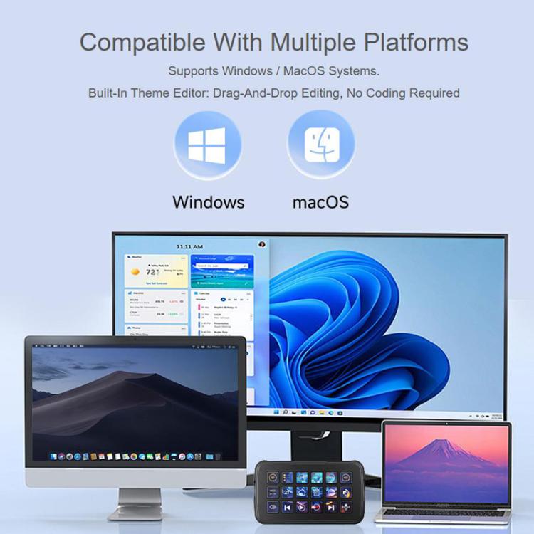 Panel de control por voz con IA multifunción y 18 teclas con pantalla de membrana., 32839