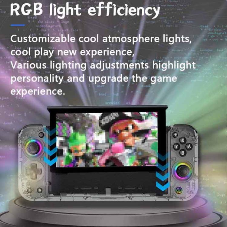 Joysticks de efecto Hall de inserción directa con iluminación RGB para controladores de sensor de movimiento de 6 ejes de Nintendo Switch