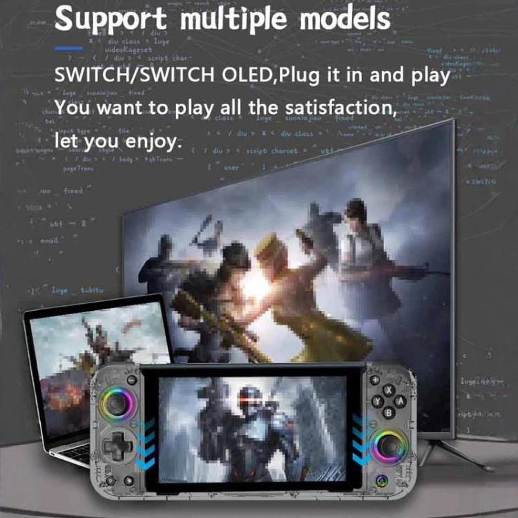 Joysticks de efecto Hall de inserción directa con iluminación RGB para controladores de sensor de movimiento de 6 ejes de Nintendo Switch