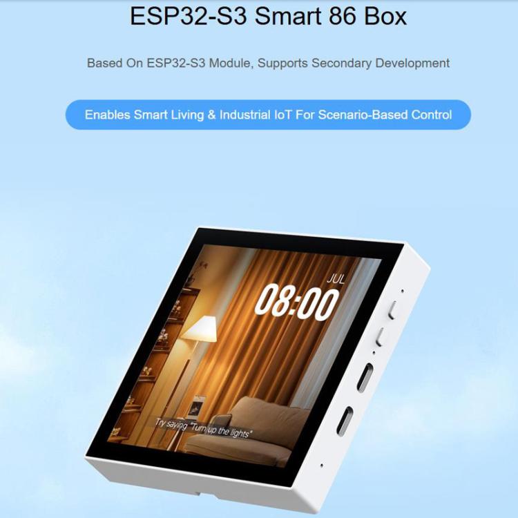 WAVESHARE ESP32-S3-Touch-LCD-4B Smart 86 Box de 4 pulgadas, táctil de 5 puntos, interfaz RGB
