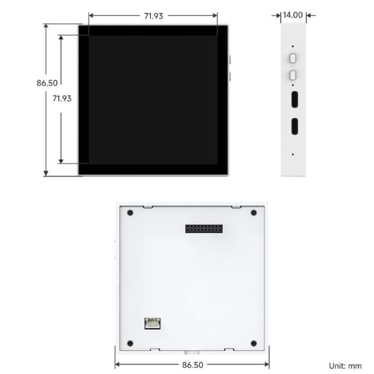 WAVESHARE ESP32-S3-Touch-LCD-4B Smart 86 Box de 4 pulgadas, táctil de 5 puntos, interfaz RGB