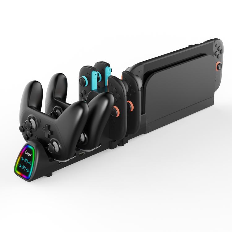 Base de carga ipega 10 en 1 para Nintendo Switch 2 / Switch Joy-Con y mandos Switch 2 Pro (versión con conector USB), PG-SW2187