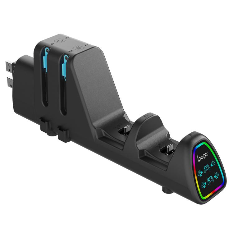 Base de carga ipega 10 en 1 para Nintendo Switch 2 / Switch Joy-Con y mandos Switch 2 Pro (versión con conector USB), PG-SW2187