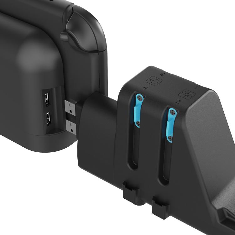 Base de carga ipega 10 en 1 para Nintendo Switch 2 / Switch Joy-Con y mandos Switch 2 Pro (versión con conector USB), PG-SW2187