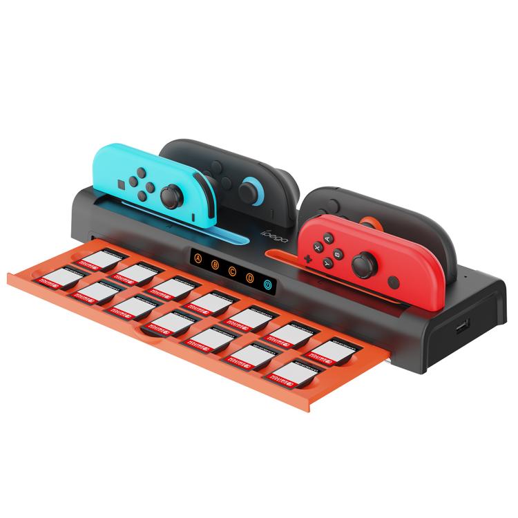 Soporte para tarjeta de juego Ipega para base de carga de Joy-Con de Nintendo Switch 2 / Switch, 8-in-1