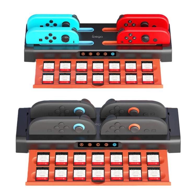 Soporte para tarjeta de juego Ipega para base de carga de Joy-Con de Nintendo Switch 2 / Switch, 8-in-1