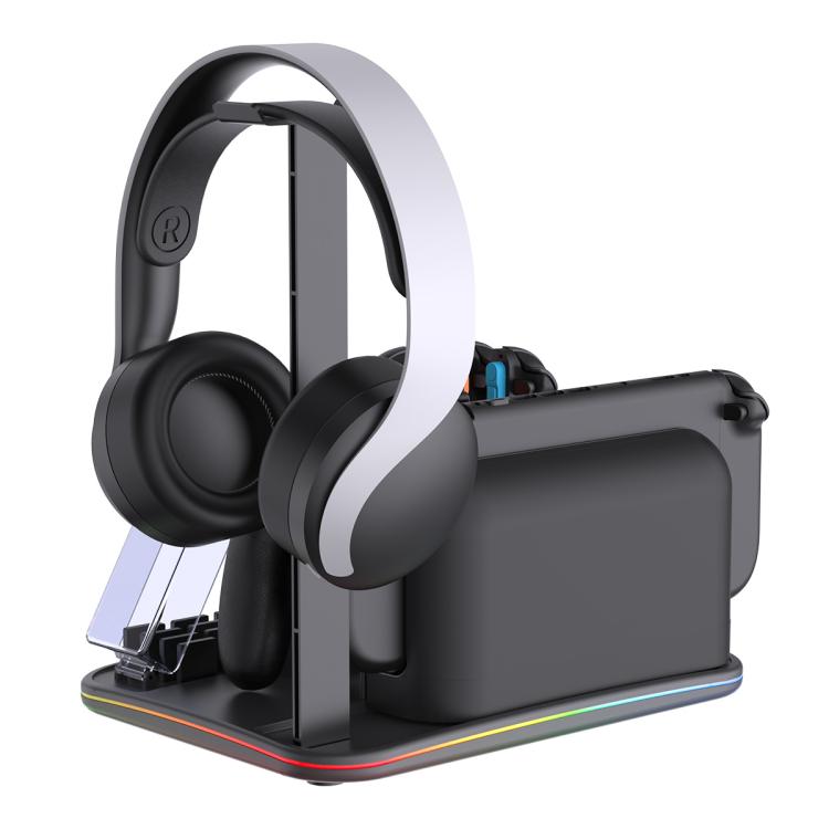 Base de carga multifunción 12 en 1 ipega para Nintendo Switch 2/Switch Joy-Con, base para mando Pro, ventilador de refrigeración y organizador de almacenamiento para juegos y auriculares., 12-in-1