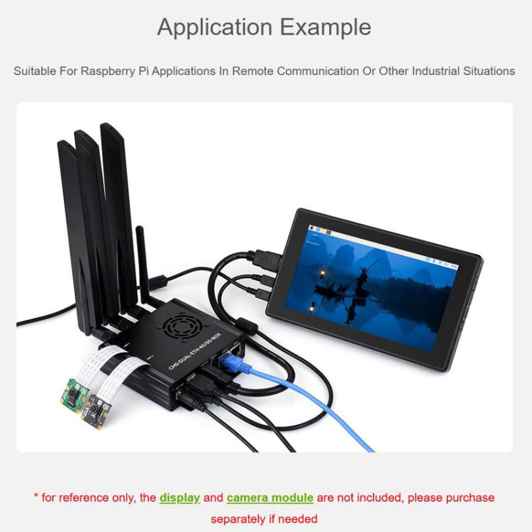Placa de expansión de doble puerto de red WAVESHARE para Raspberry Pi CM5, compatible con módulo de comunicación 4G/5G., EU Plug, US Plug, UK Plug