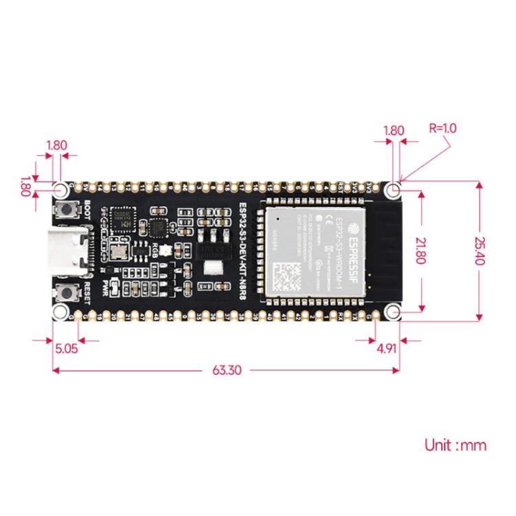 Placa de desarrollo Wi-Fi con microcontrolador de 2,4 GHz y procesador de doble núcleo de 240 MHz., WAVESHARE ESP32-S3-DEV-KIT-N8R8, WAVESHARE ESP32-S3-DEV-KIT-N8R8-M With Pre-soldered Headers, WAVESHARE ESP32-S3-DEV-KIT-N16R8                          ...