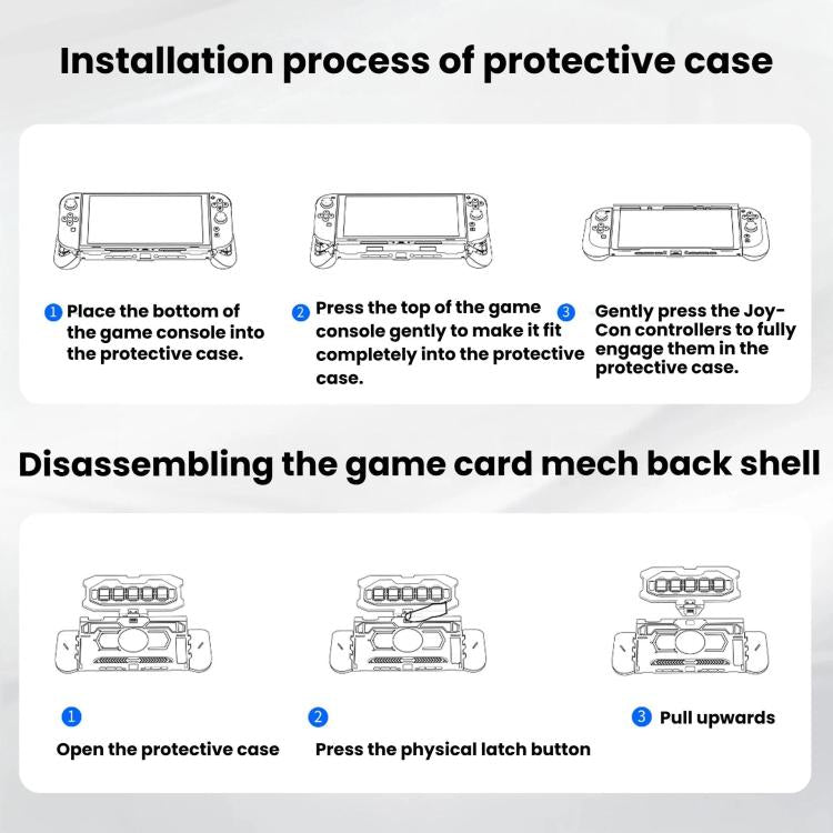 Funda protectora STARTRC GAMES Mech para Nintendo Switch 2, con compartimento extraíble para tarjetas de juego., Mech Protective Case