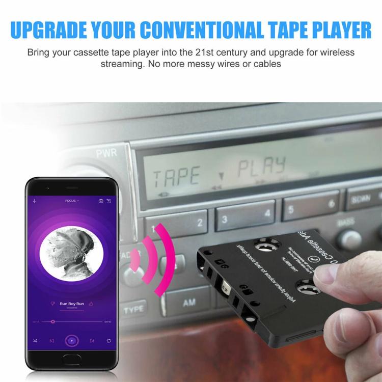 Convertidor de casete Bluetooth de doble canal de 3,5 mm para MP3 de coche Zeesean, BT006