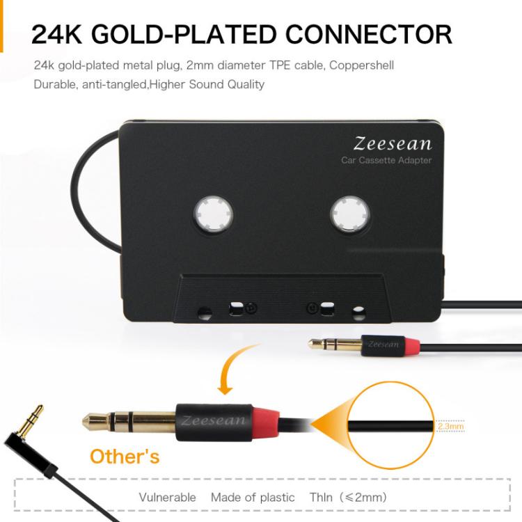 Convertidor de casete para coche con conector estéreo de 3,5 mm de Zeesean, BT004