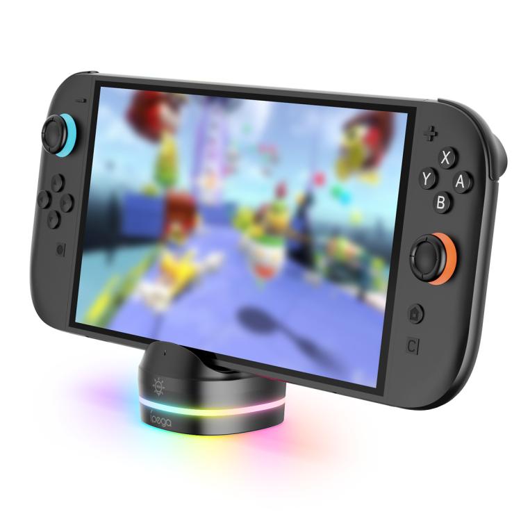 Cargador ipega para consola Nintendo Switch 2 con efectos de iluminación RGB, ipega