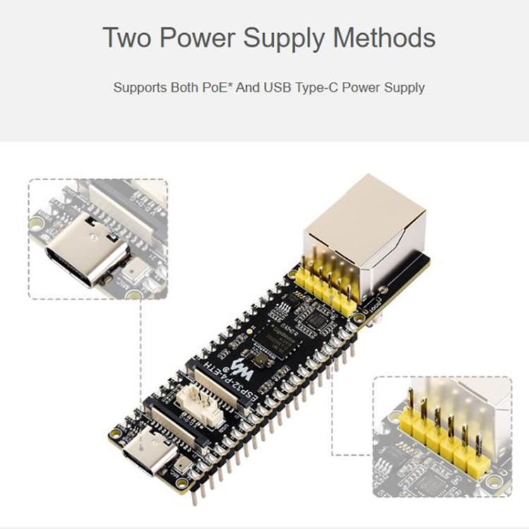 Placa de desarrollo de alto rendimiento con puerto Ethernet RJ45 de 100 Mbps, WAVESHARE ESP32-P4-ETH, WAVESHARE ESP32-P4-ETH-M, WAVESHARE ESP32-P4-POE-ETH, WAVESHARE ESP32-P4-POE-ETH-KIT-A, WAVESHARE ESP32-P4-POE-ETH-KIT-B
