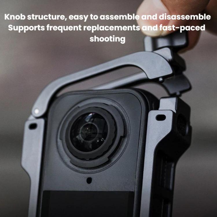 Funda protectora metálica tipo jaula para conejos PGYTECH para Insta360 X4 Air