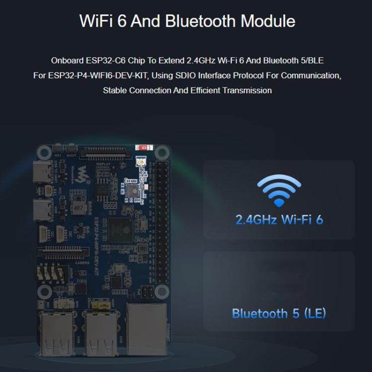 Placa de desarrollo de alto rendimiento compatible con Wi-Fi 6 y Bluetooth 5 / BLE 5., WAVESHARE ESP32-P4-WIFI6-DEV-KIT, WAVESHARE ESP32-P4-WIFI6-DEV-KIT-A, WAVESHARE ESP32-P4-WIFI6-DEV-KIT-B, WAVESHARE ESP32-P4-WIFI6-DEV-KIT-C