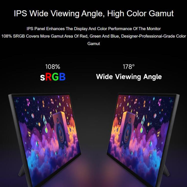 Monitor táctil Luckfox de 18,5 pulgadas con 10 puntos de contacto, resolución de 1920 × 1080 y frecuencia de actualización de 120 Hz, pantalla IPS., EU Plug, UK Plug, US Plug