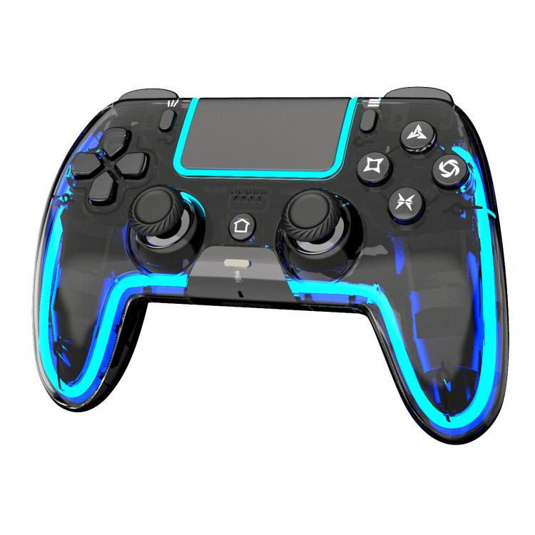 Mando inalámbrico Bluetooth para PS5 con botones traseros programables e iluminación RGB.