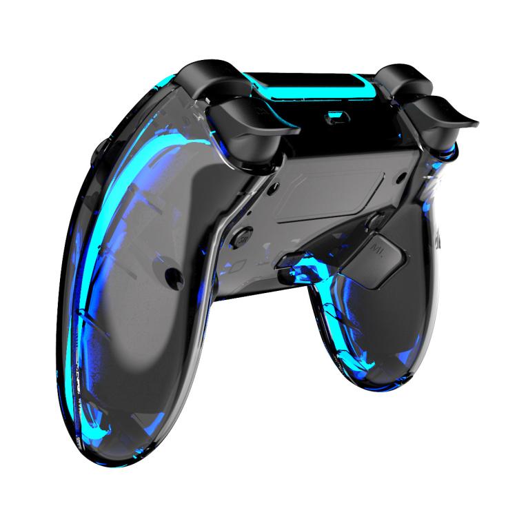 Mando inalámbrico Bluetooth para PS5 con botones traseros programables e iluminación RGB.