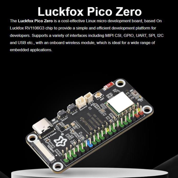 Placa de desarrollo micro Linux 1 TOPS, potencia de cómputo, 8 GB EMMC, con módulo inalámbrico., Luckfox Pico Zero