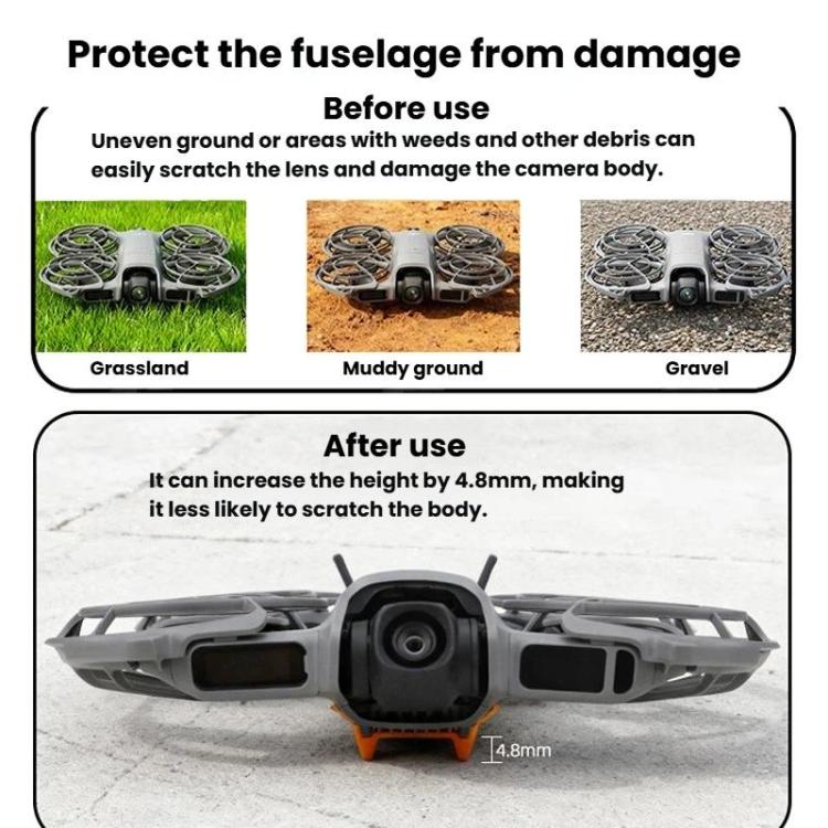 Para DJI Neo 2 CQT 2 piezas/juego Soporte de protección inferior resistente a arañazos para despegue y aterrizaje, Increasing Tripod