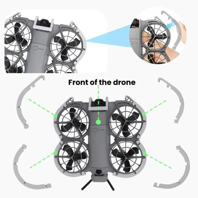 Kit de protección contra impactos para el fuselaje del DJI Neo 2 CQT (9 piezas/set): parachoques, cubierta protectora y soporte plegable., 9pcs /Set