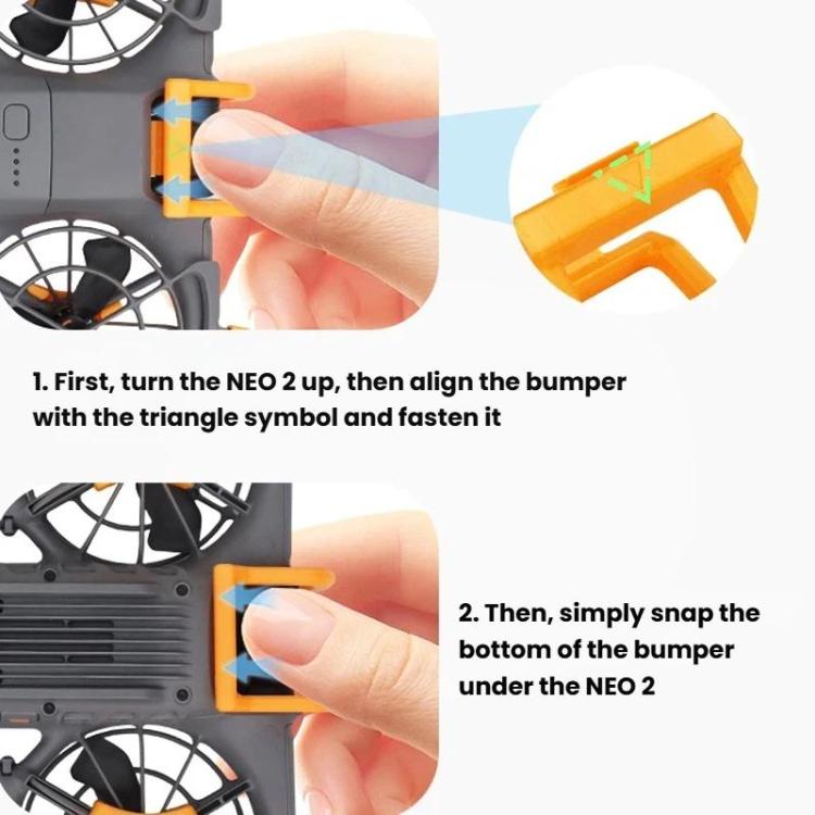 Kit de protección contra impactos para el fuselaje del DJI Neo 2 CQT (9 piezas/set): parachoques, cubierta protectora y soporte plegable., 9pcs /Set